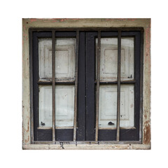 Vintage shabby weathered wooden window