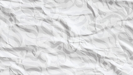Obraz premium Arabic calligraphy wallpaper on a wall with a White Gray background and old paper interlacing. Translate 