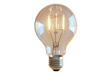 Lighting in a bulb Isolated on transparent background