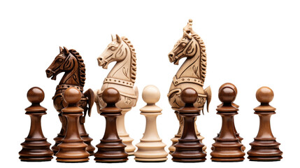 Towering Chess Pieces in a Strategic Showdown