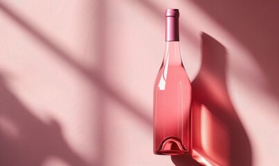 Flying bottle of wine