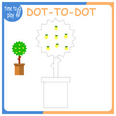 children's educational game. logic game. handwriting training. coloring by numbers. tree, gardener, summer