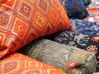 Moroccan Pillows and Fabrics - Journey to Exotic Elegance: Moroccan Pillows and Fabrics Infuse Your...