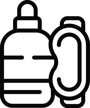 recommend clip art: Snorkeling gear icon outline vector. Sea exploring equipment. Underwater swimmer diving