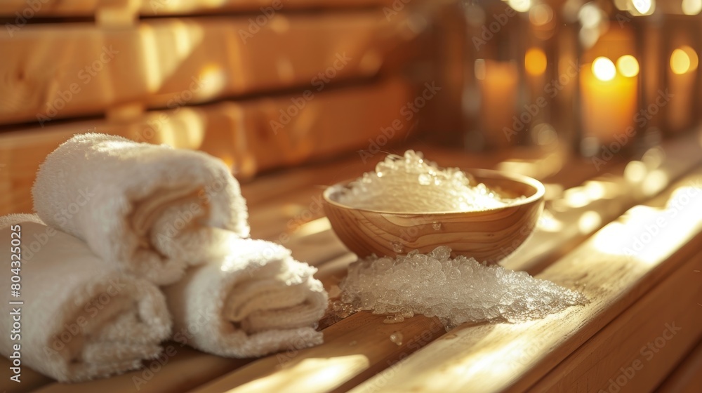 Poster unwind and detoxify in the rejuvenating warmth of the sauna then emerge with a soft supple glow afte