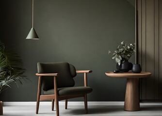 Design scene with armchair and table 