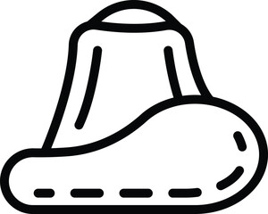 Cattleman hat icon outline vector. Cowboy headgear. Cowpoke head accessory