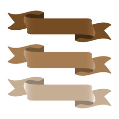 茶色のリボン3種