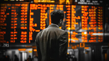 Standing at the mouth of the stock market, an analyst observes the eruptions and lulls of the...