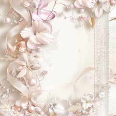 A beautiful floral background with a soft pink and white color scheme.