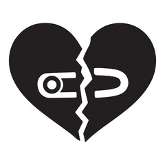 broken heart vector