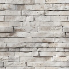 White Bricks Wall Texture Background
