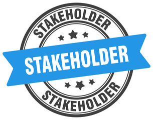 stakeholder stamp. stakeholder label on transparent background. round sign