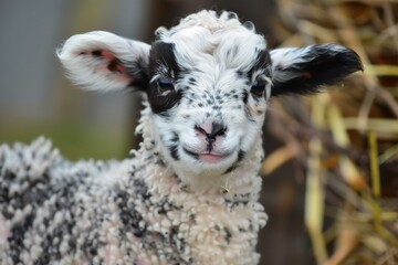 A cute little sheep baby.