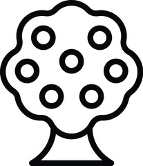 Orchard pesticide icon outline vector. Tree pest control. Farm fruits healthy growth