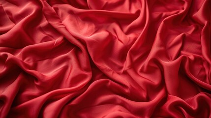 Obraz premium Red crumpled paper texture in low light background