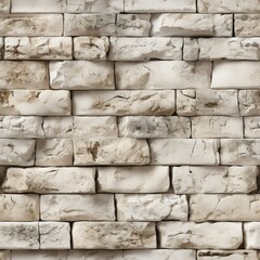 White Bricks Wall Texture Background