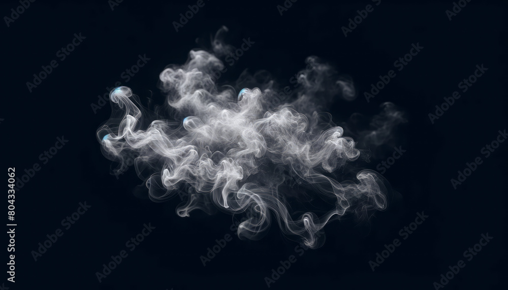 Poster abstract smoke swirls floating on a dark background, depicting a sense of mystery or creativity. gen