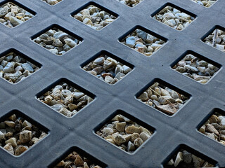 Crystalized Earth. Stones Encased in Plastic Diamonds.