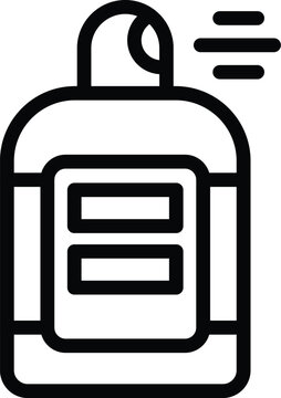 recommend clip art: Crop duster spray icon outline vector. Pest control sprayer bottle. Healthy farming growth