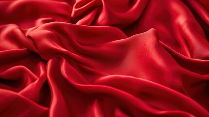 Obraz premium Red crumpled paper texture in low light background