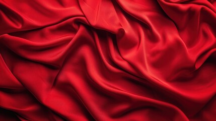 Red crumpled paper texture in low light background