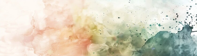 Fototapeta premium A beautiful watercolor painting with a splash of green, blue, and pink.