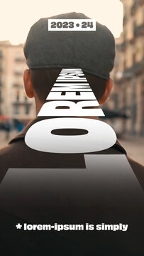 Abstract Text Animated Social Media Story