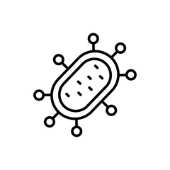 Bacteria outline icons, minimalist vector illustration ,simple transparent graphic element .Isolated on white background