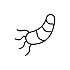 Bacteria outline icons, minimalist vector illustration ,simple transparent graphic element .Isolated on white background