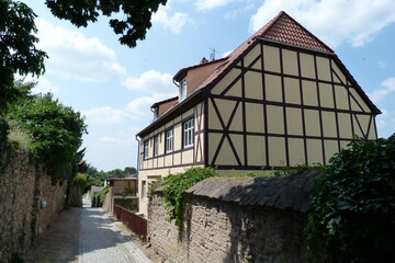 Stadtmauer und Fachwerkhaus Altstadt Sangerhausen