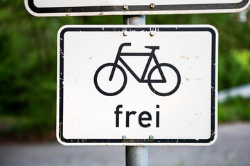 Sign bike free in Germany