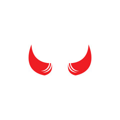 Devil horn Vector icon design illustration Template