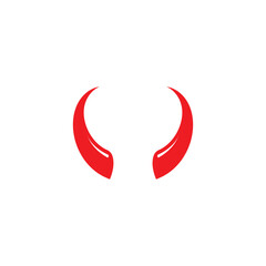 Devil horn Vector icon design illustration Template