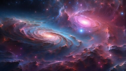 background with space Cosmic Symphony Nebula's Brilliance