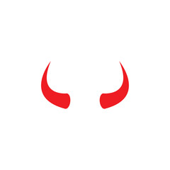 Devil horn Vector icon design illustration Template