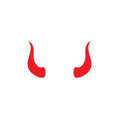 Devil horn Vector icon design illustration Template