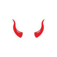 Devil horn Vector icon design illustration Template