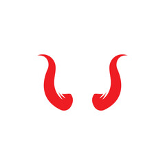 Devil horn Vector icon design illustration Template