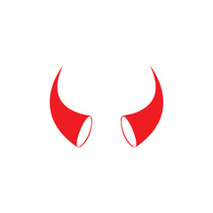 Devil horn Vector icon design illustration Template