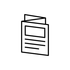 Flyer outline icons, minimalist vector illustration ,simple transparent graphic element .Isolated on white background