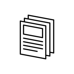 Flyer outline icons, minimalist vector illustration ,simple transparent graphic element .Isolated on white background