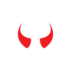 Devil horn Vector icon design illustration Template