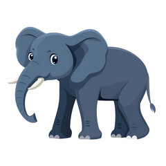 Elephant flat illustration transparent