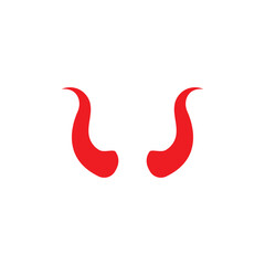 Devil horn Vector icon design illustration Template