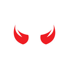 Devil horn Vector icon design illustration Template