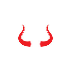 Devil horn Vector icon design illustration Template
