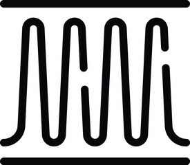 Induction technology icon outline vector. Copper coil. Electromagnetic innovative kitchenware