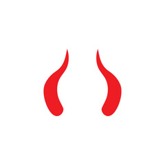 Devil horn Vector icon design illustration Template