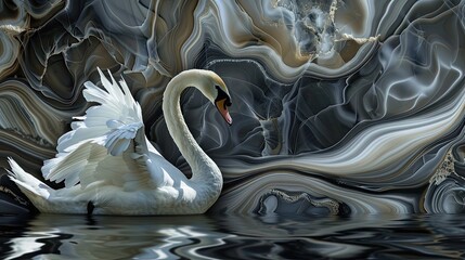 Swan Artistic Marble Effect